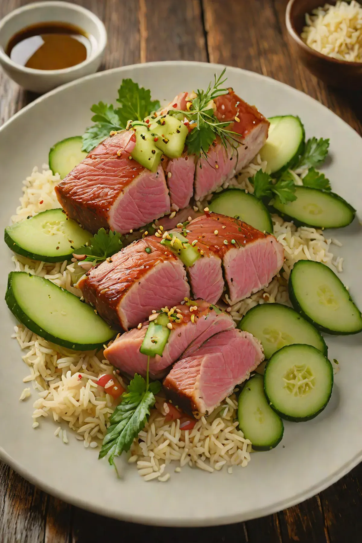 Roasted Tuna with Cucumber