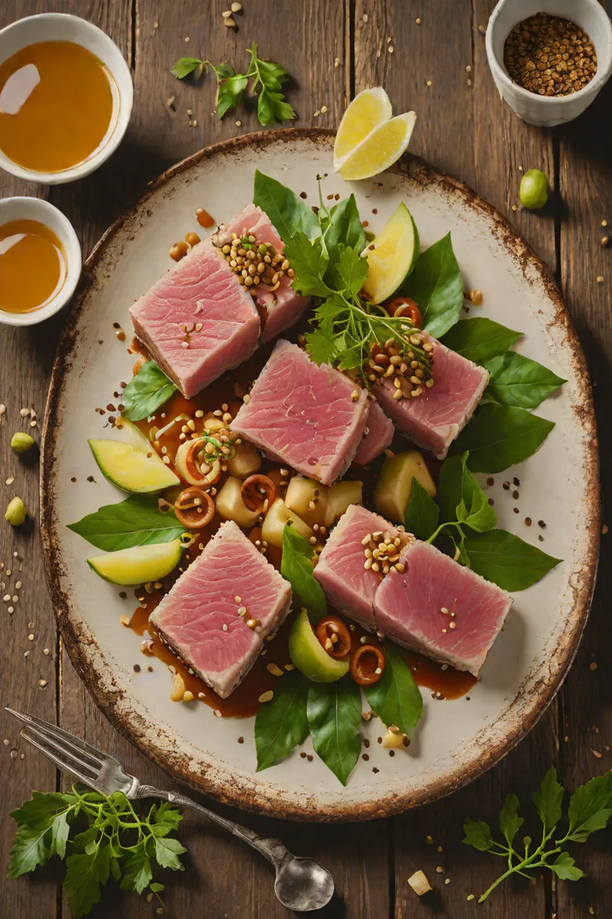 Roasted Tuna with Lotus Root