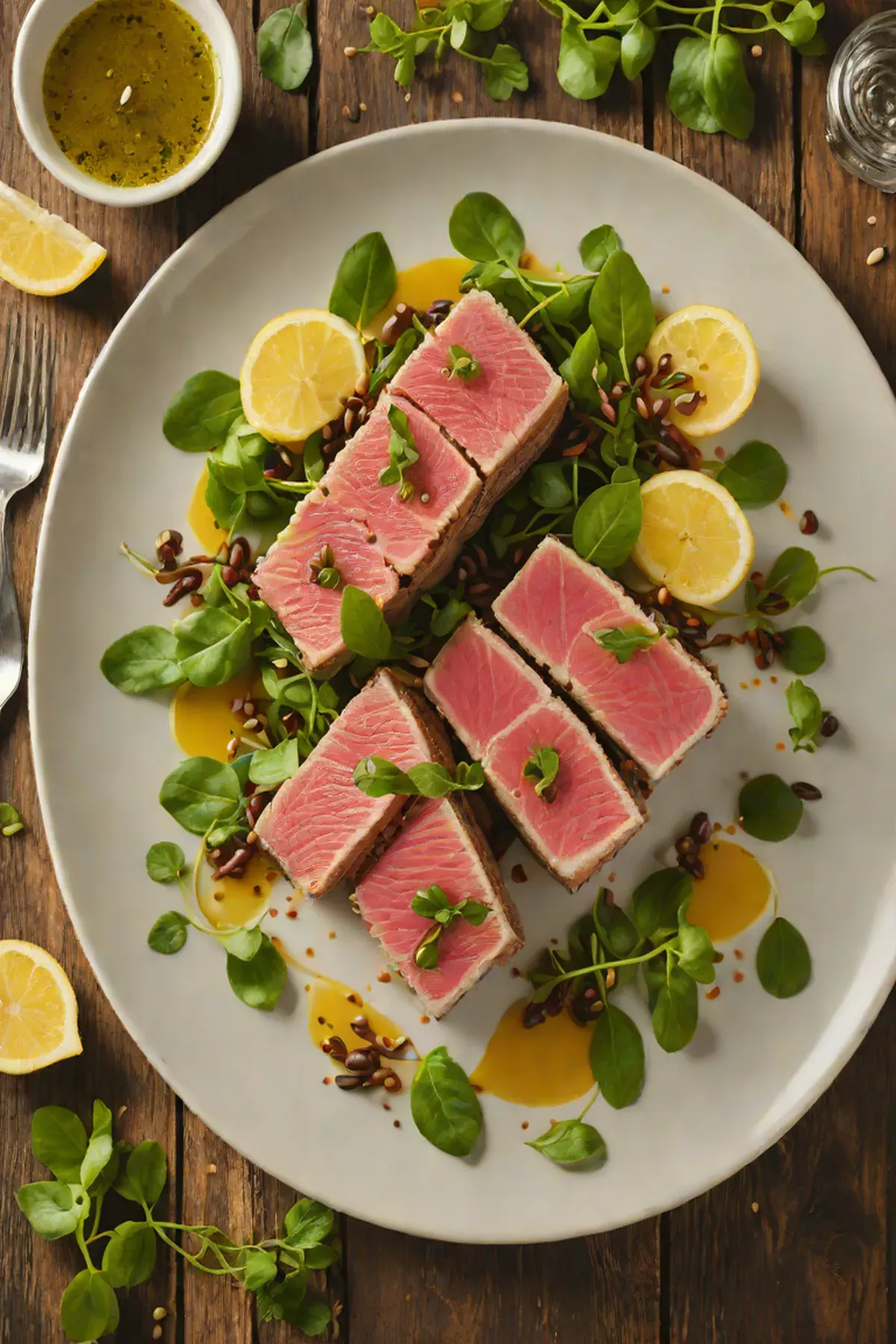 Roasted Tuna with Watercress