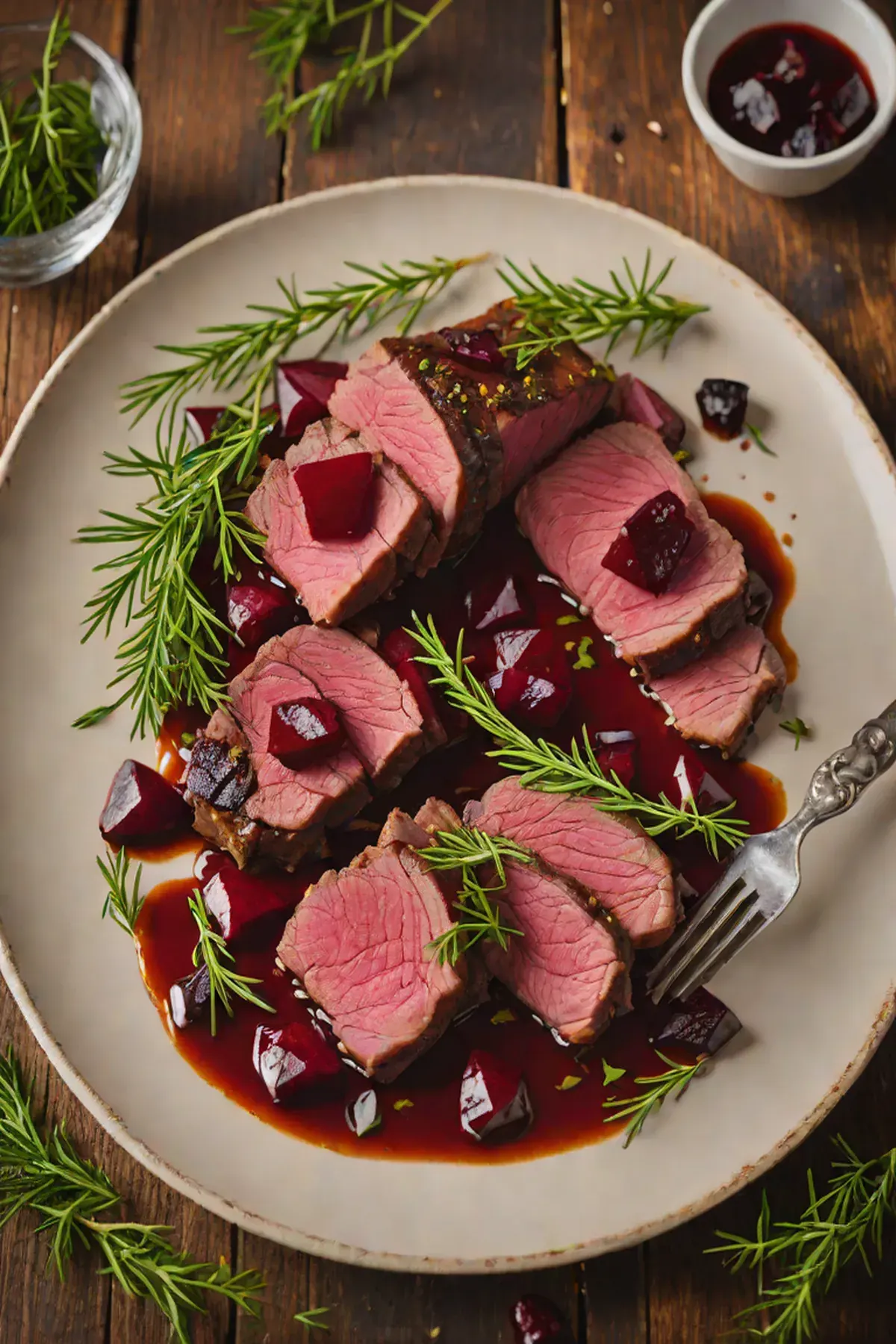 Roasted Venison with Beetroot