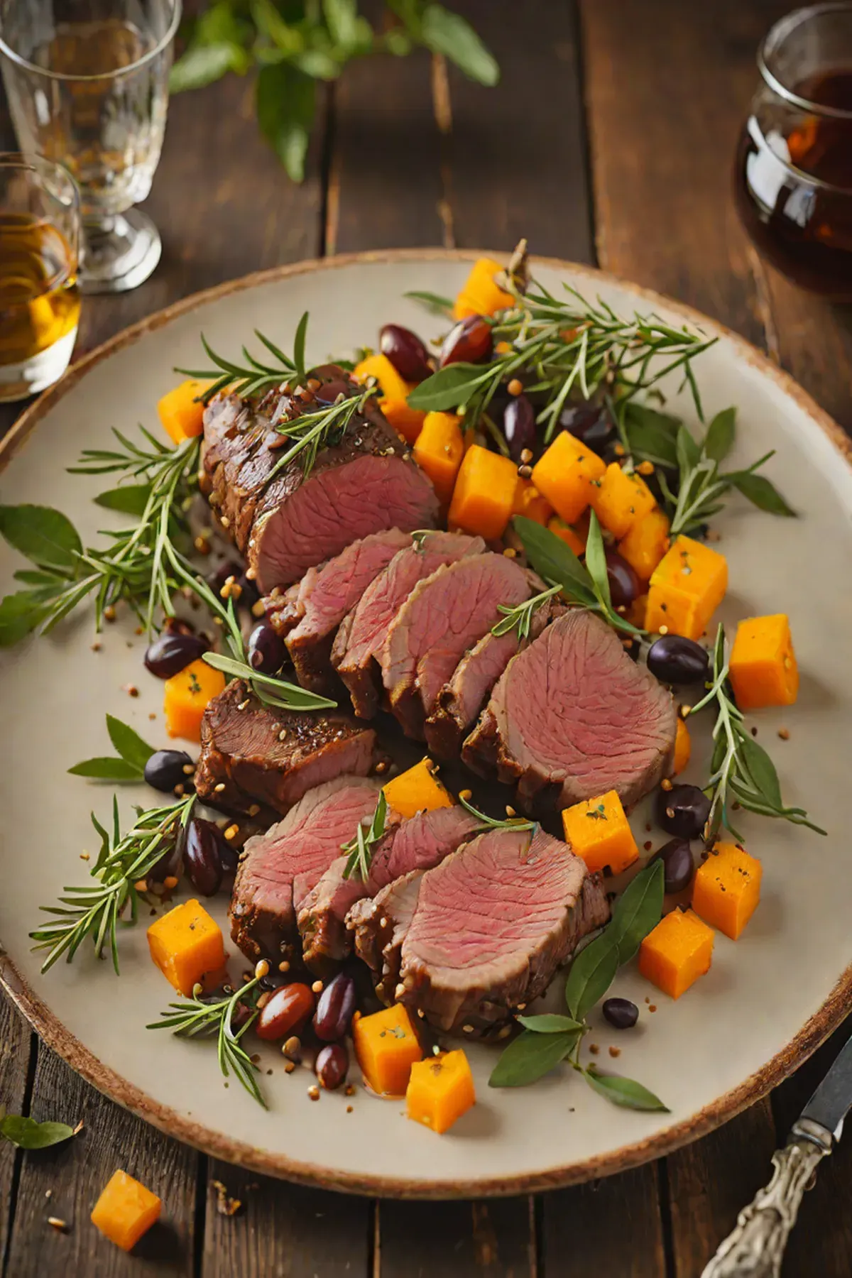 Roasted Venison with Butternut Squash