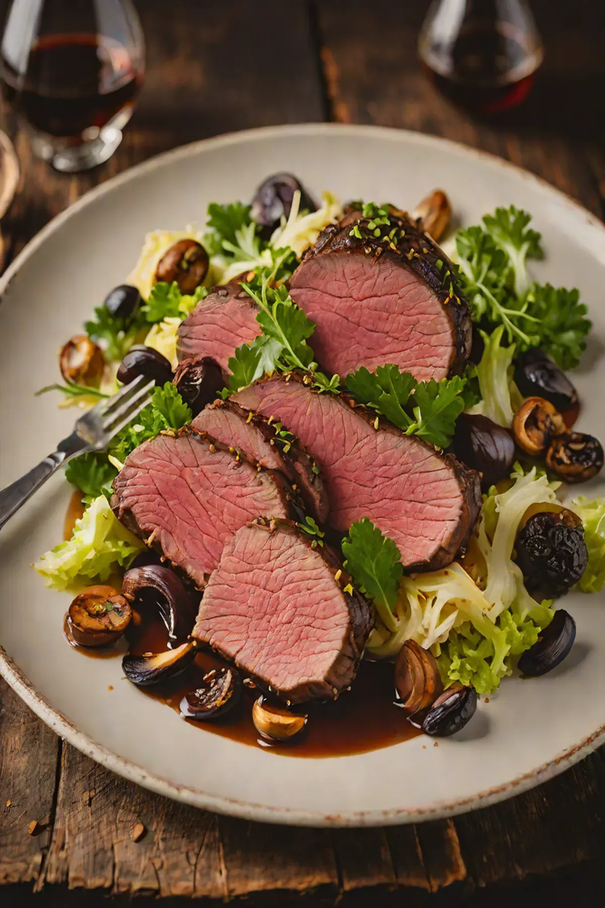 Roasted Venison with Cabbage