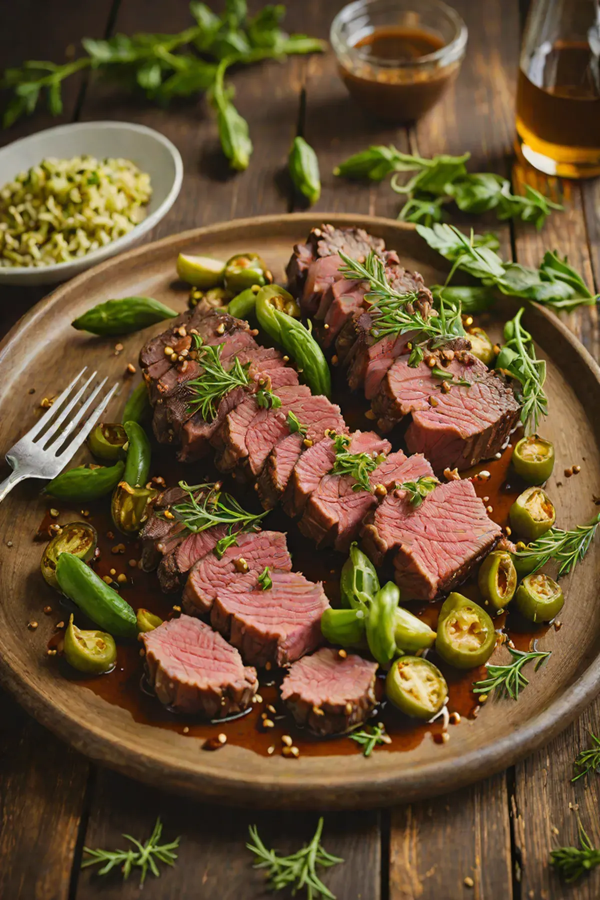 Roasted Venison with Okra