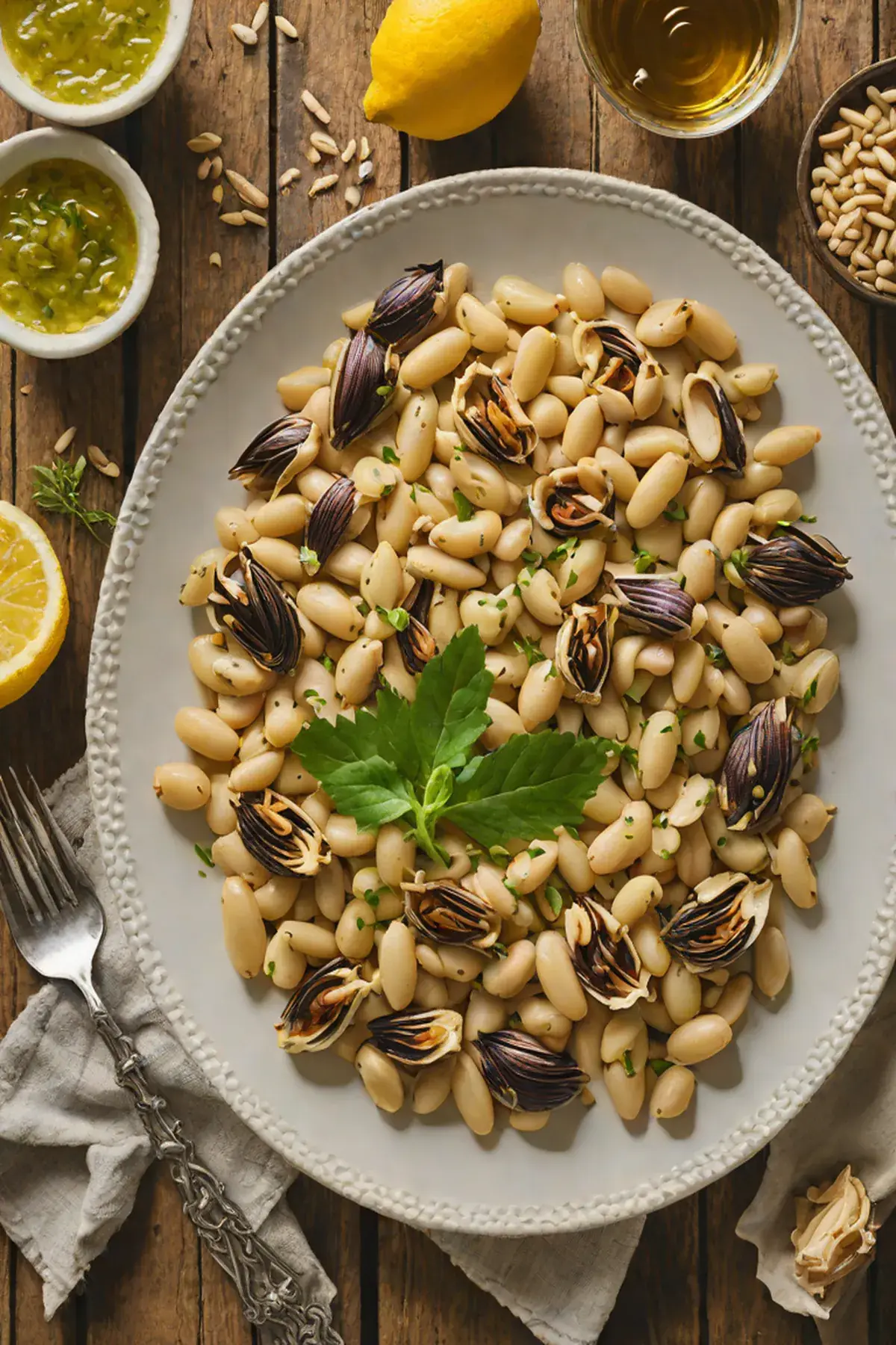 Roasted White Beans with Artichoke