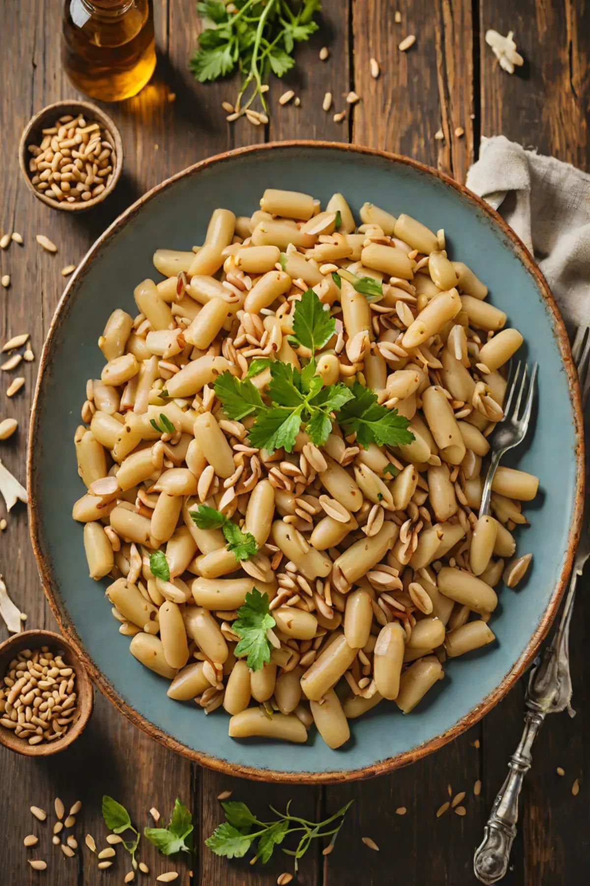Roasted White Beans with Bamboo Shoot