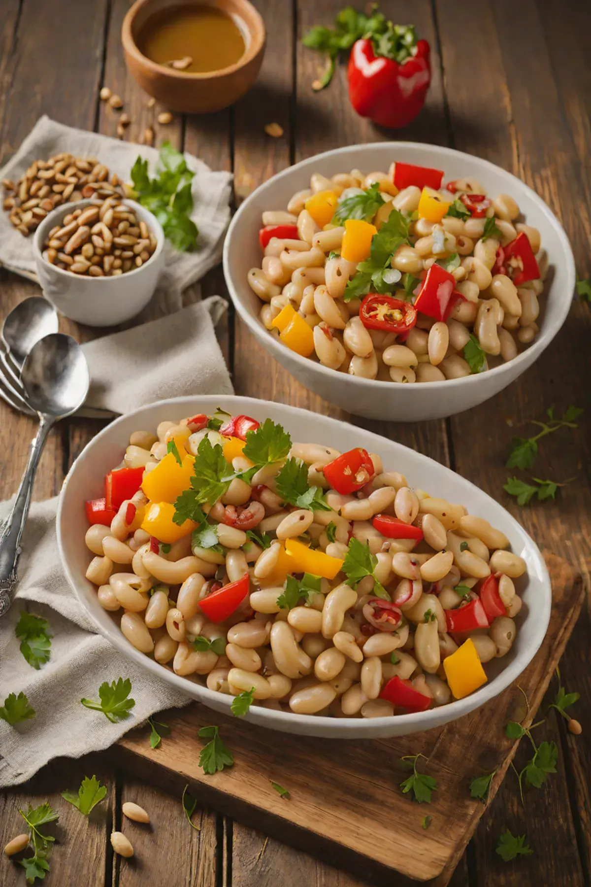 Roasted White Beans with Bell Pepper