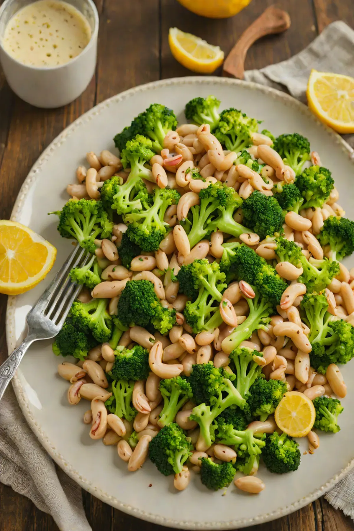 Roasted White Beans with Broccoli