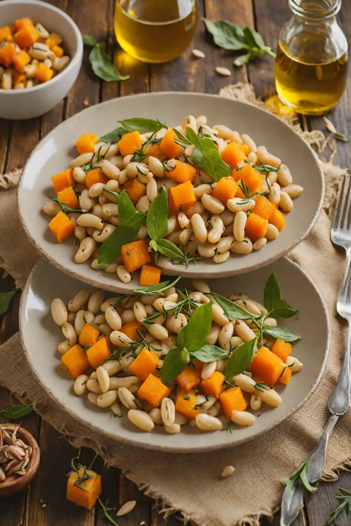 Roasted White Beans with Butternut Squash