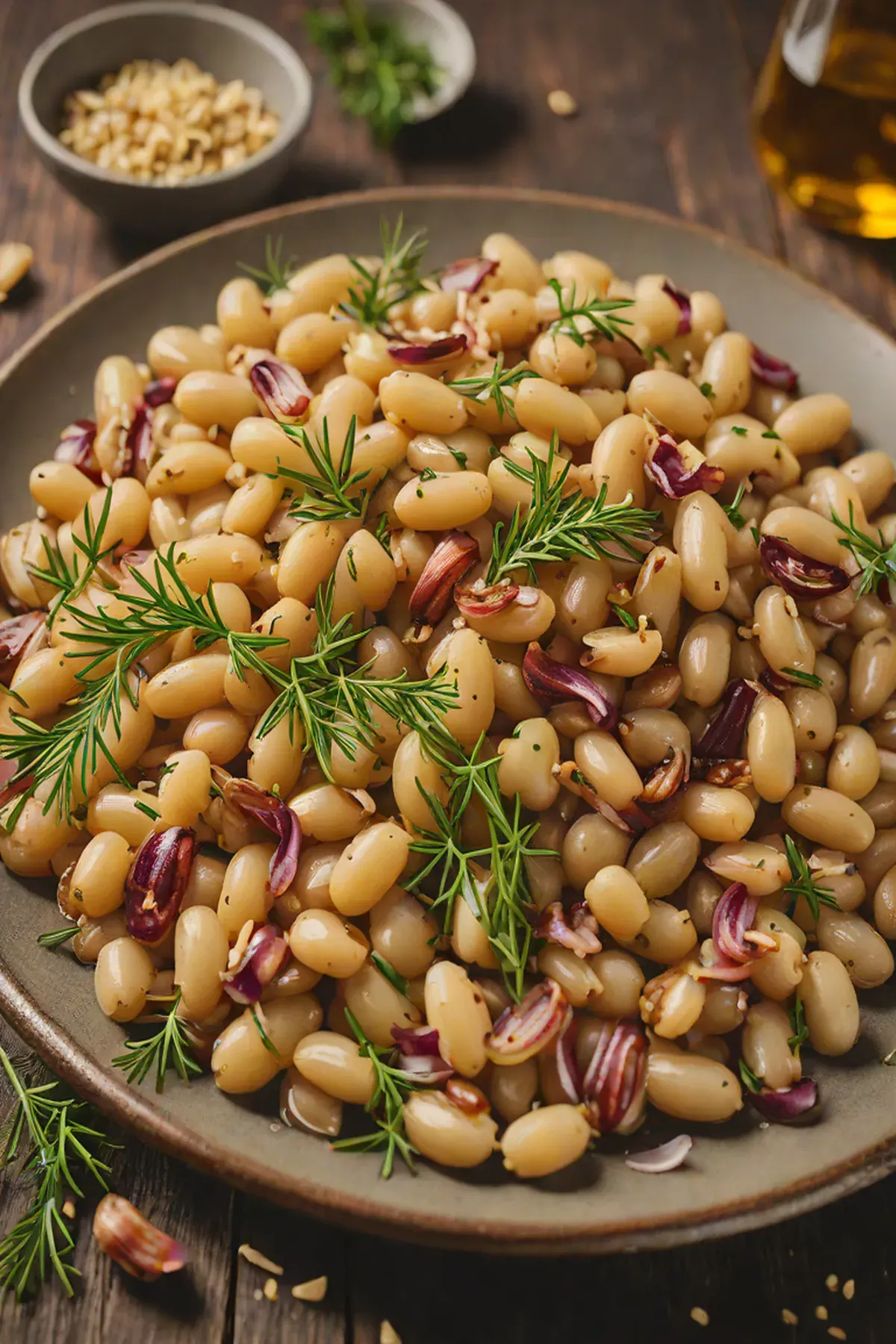Roasted White Beans with Caramelized Onion and Garlic