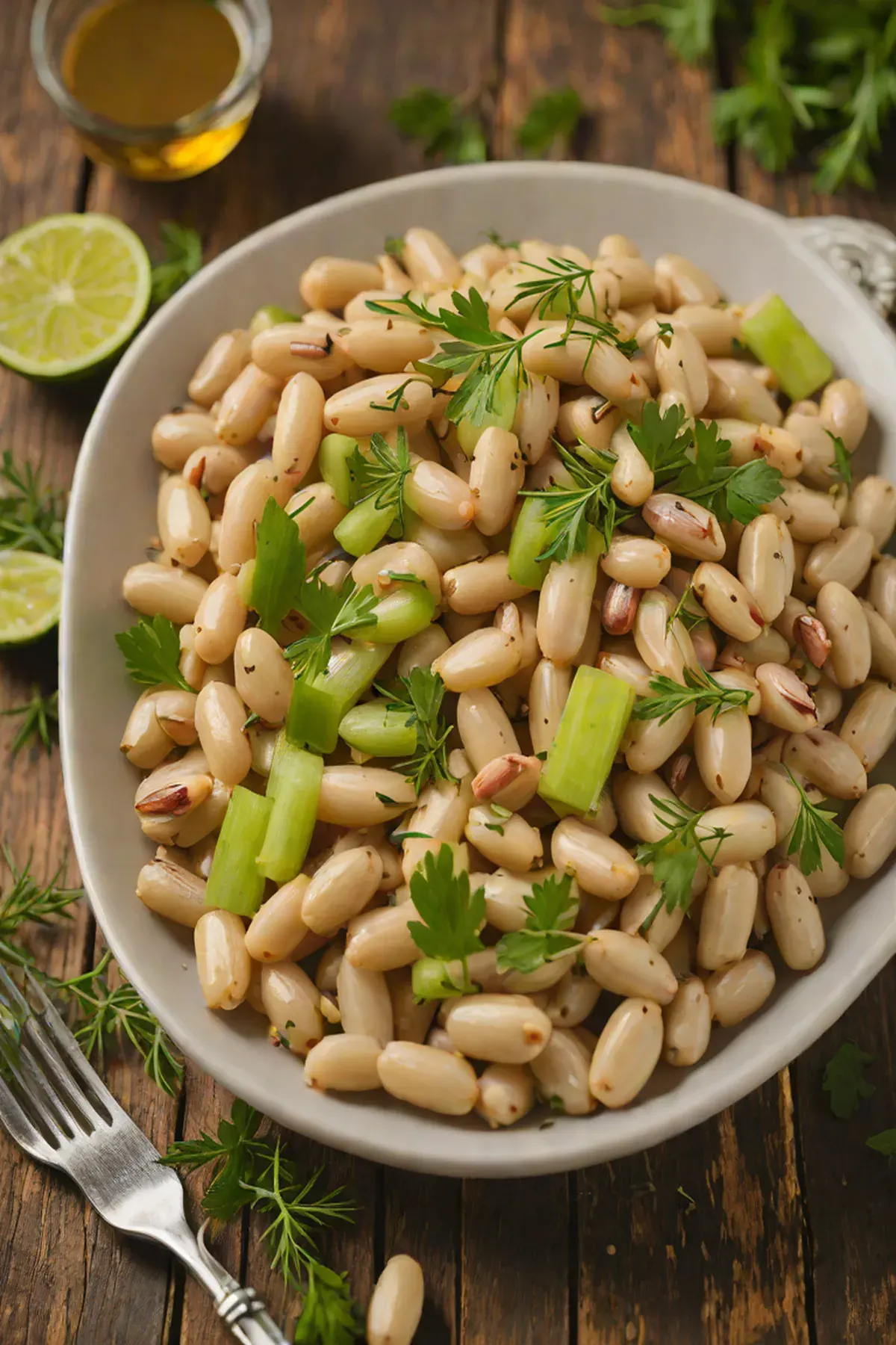 Roasted White Beans with Celery