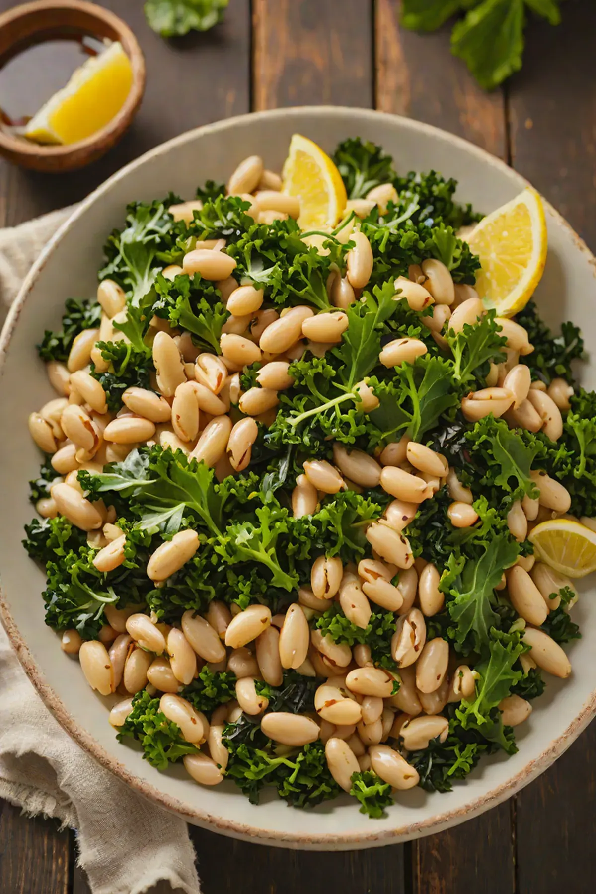Roasted White Beans with Kale