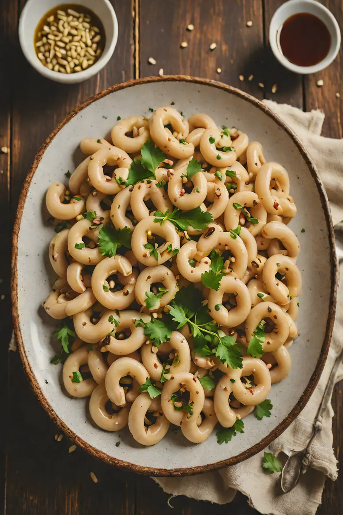 Roasted White Beans with Lotus Root