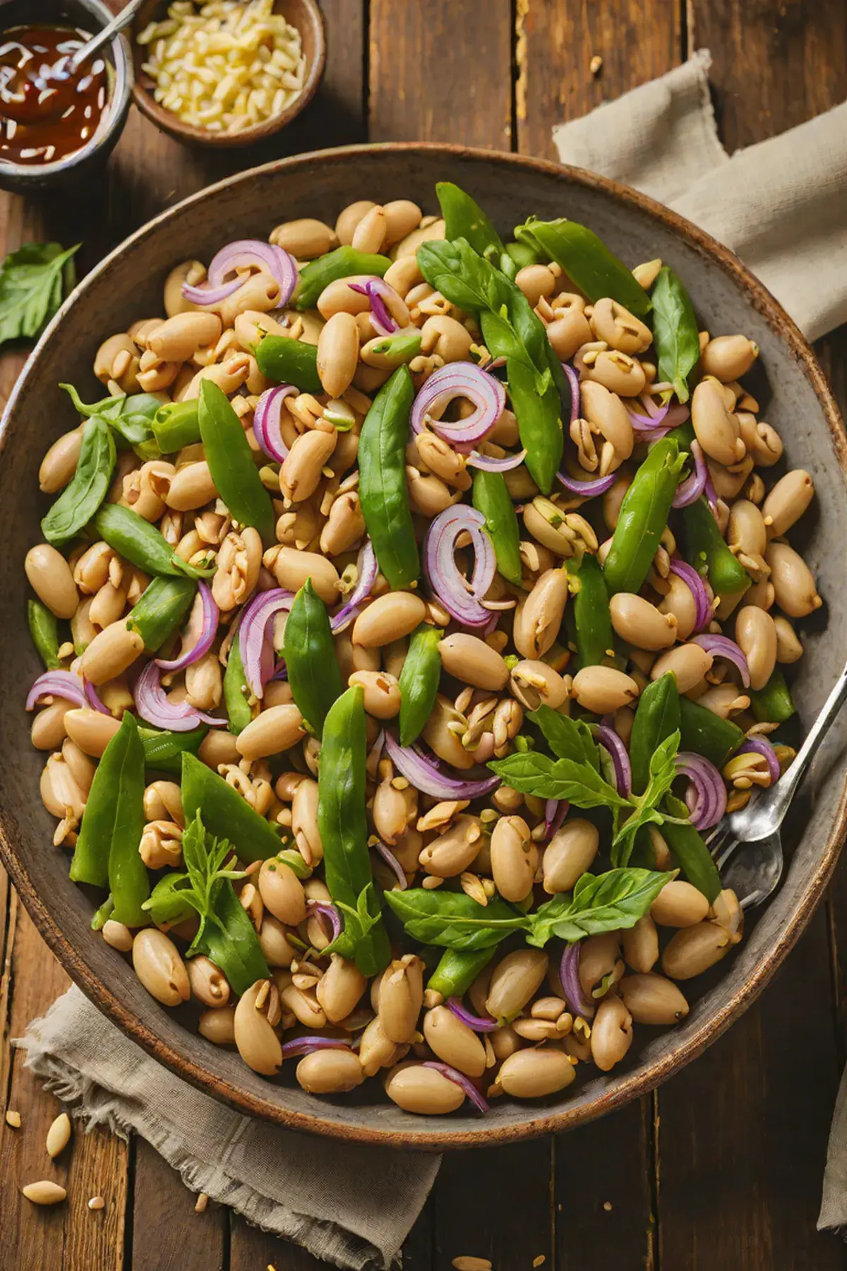 Roasted White Beans with Okra