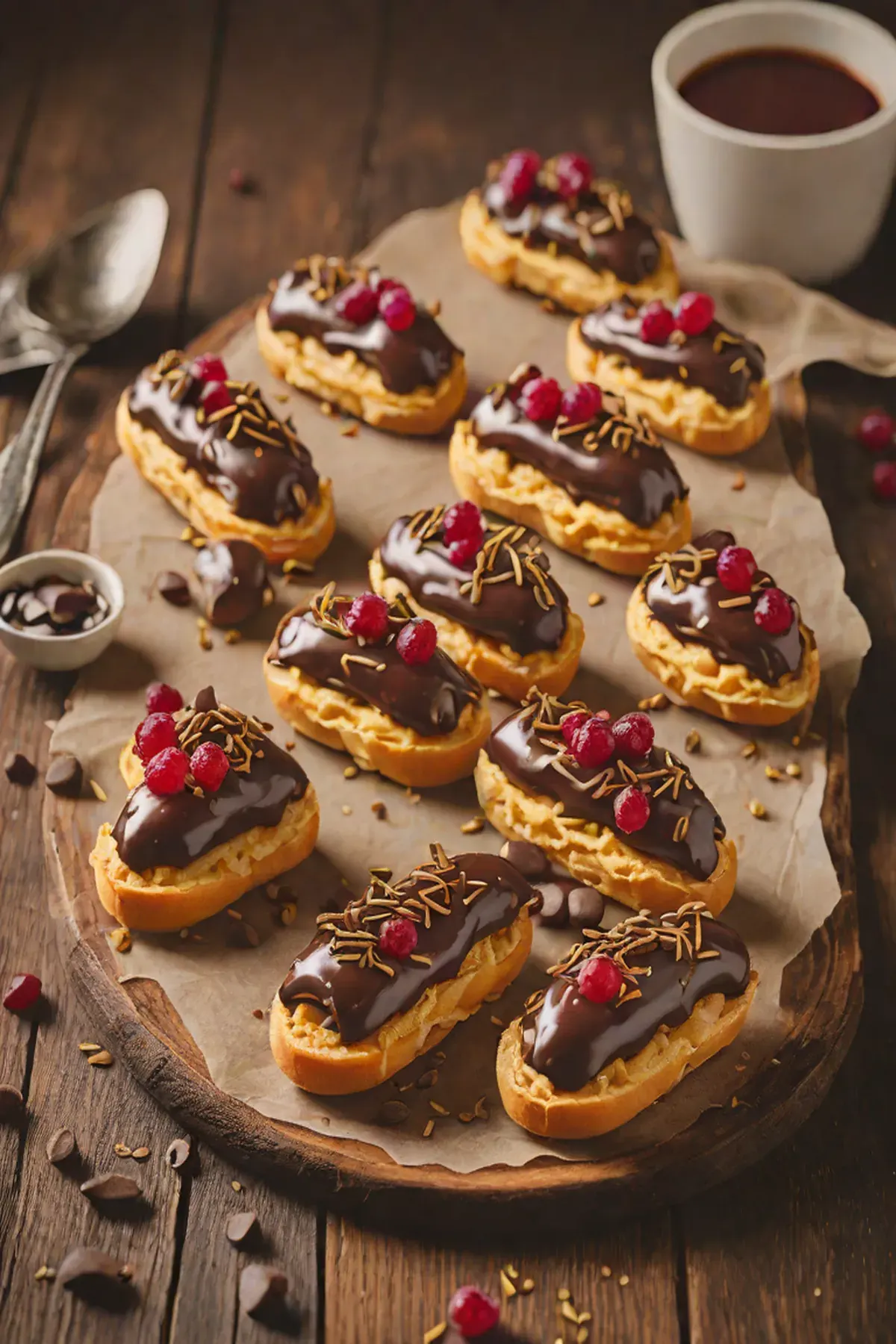 Ruby Chocolate Eclairs