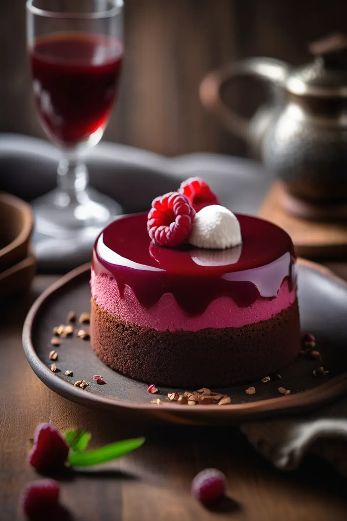 Ruby Chocolate Mousse Cake