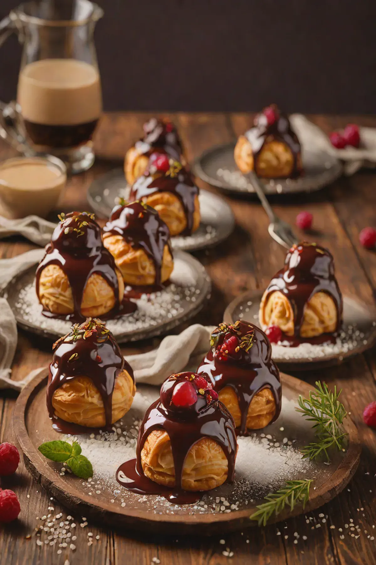 Ruby Chocolate Profiteroles