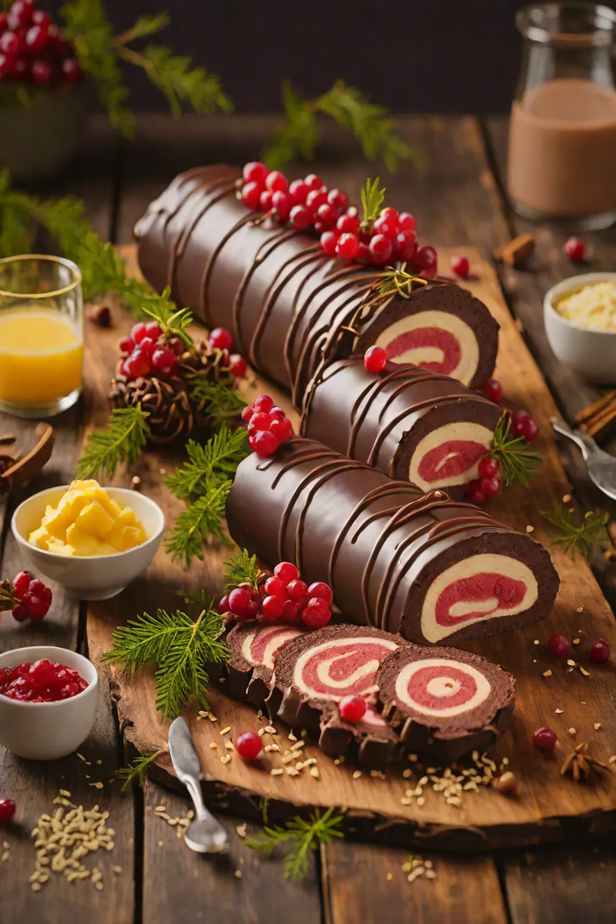 Ruby Chocolate Yule Log