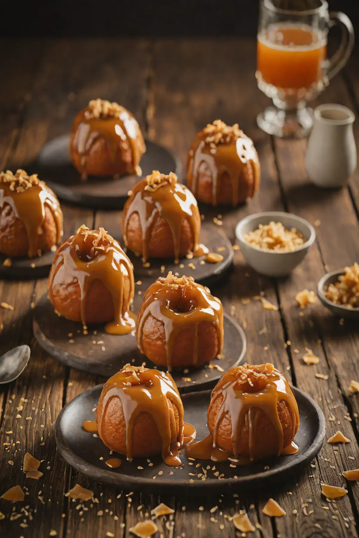 Salted Caramel Rum Babas