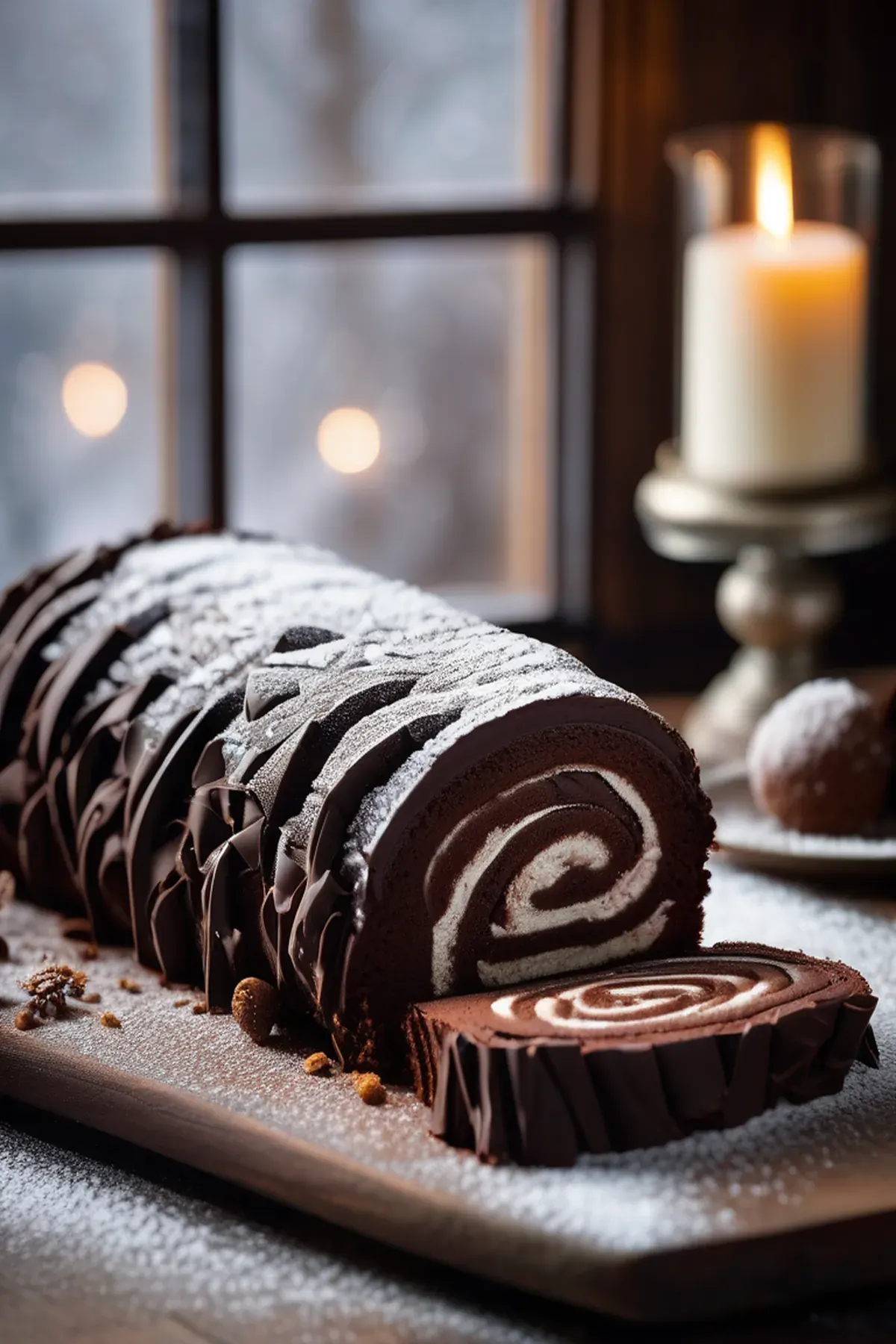 Salted Chocolate Yule Log