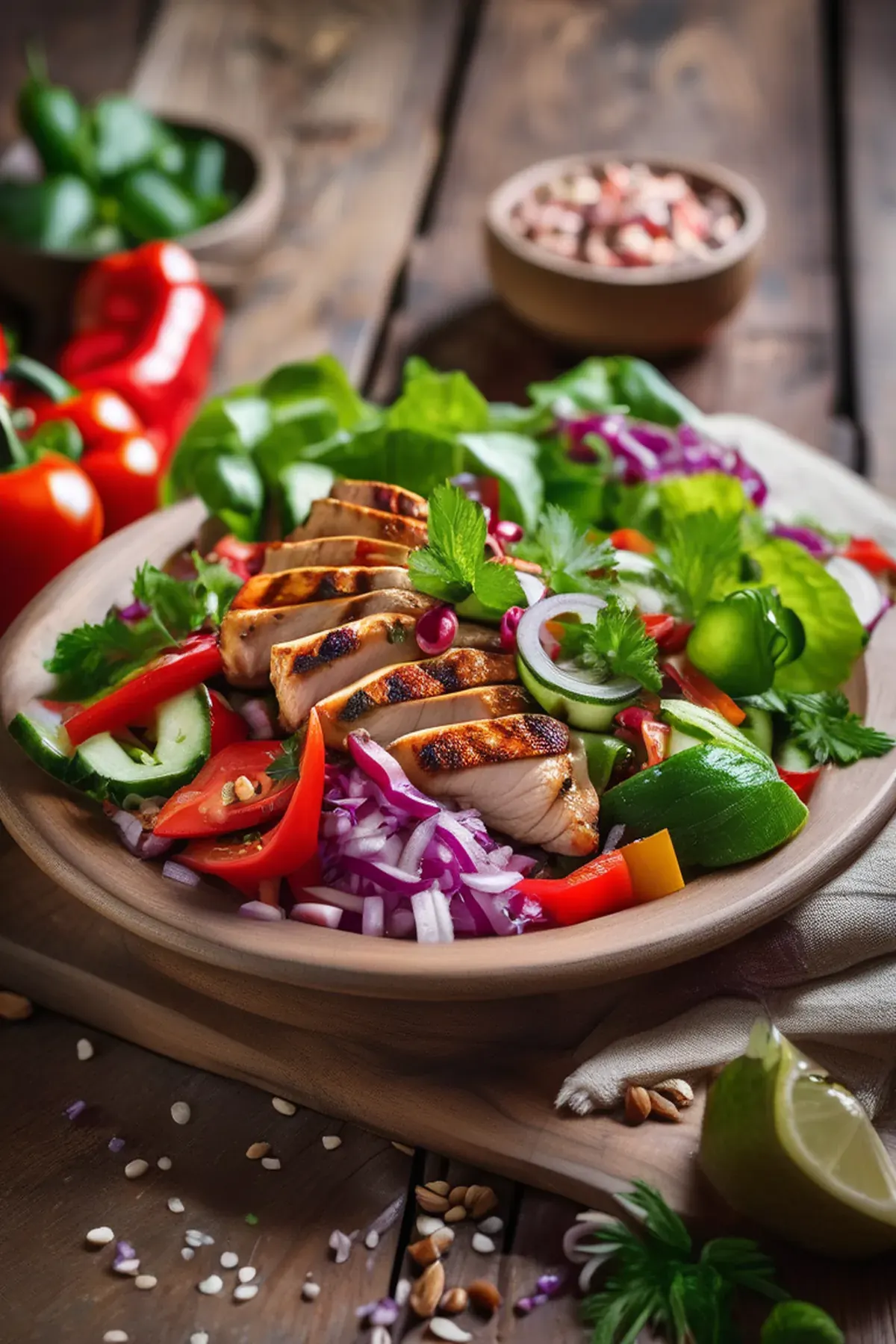 Turkish Grilled Chicken Salad