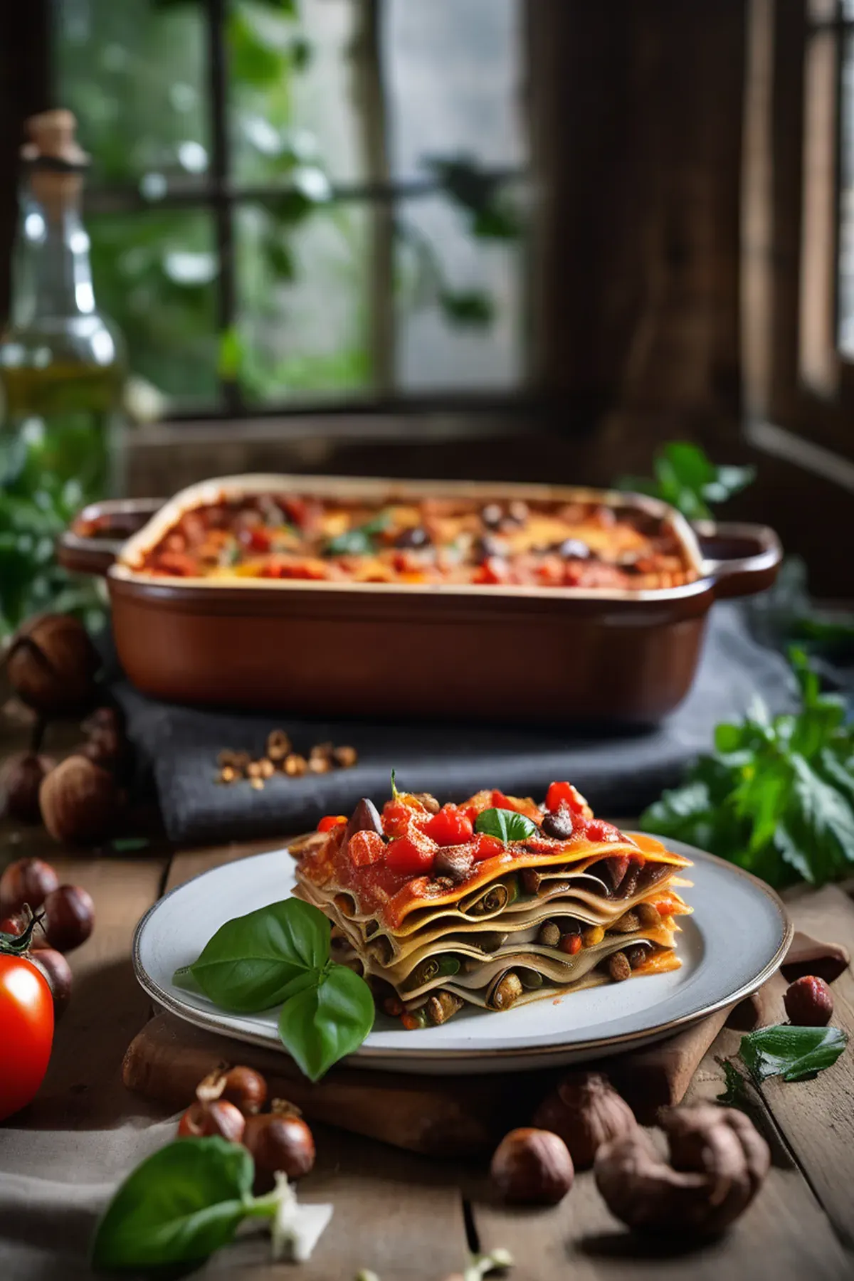 Vegetable & chestnut lasagne
