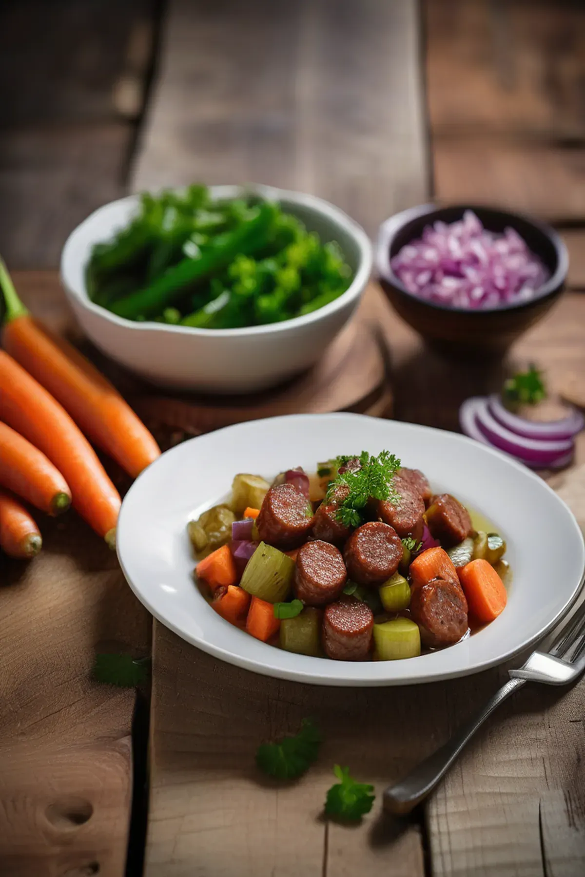 Veggie sausage casserole