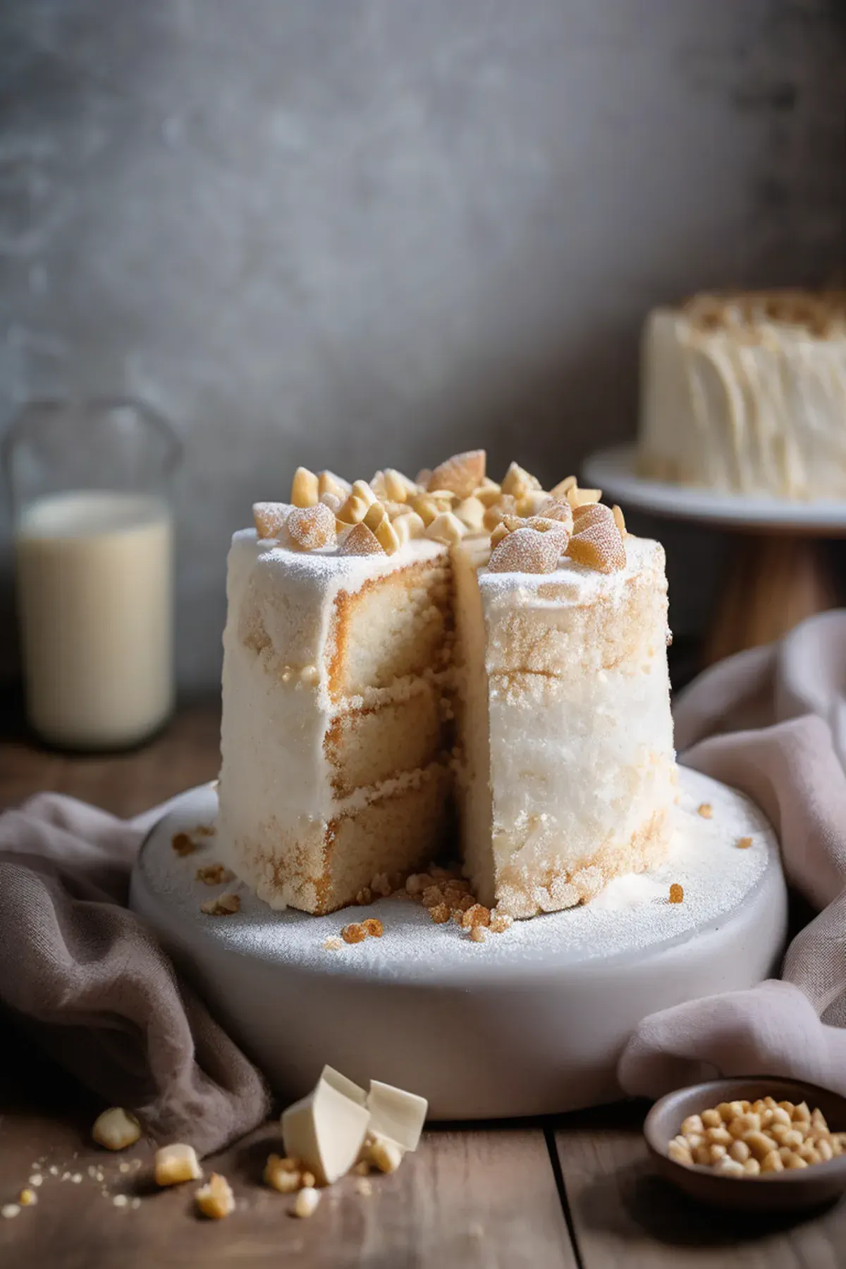 White Chocolate Angel Food Cake