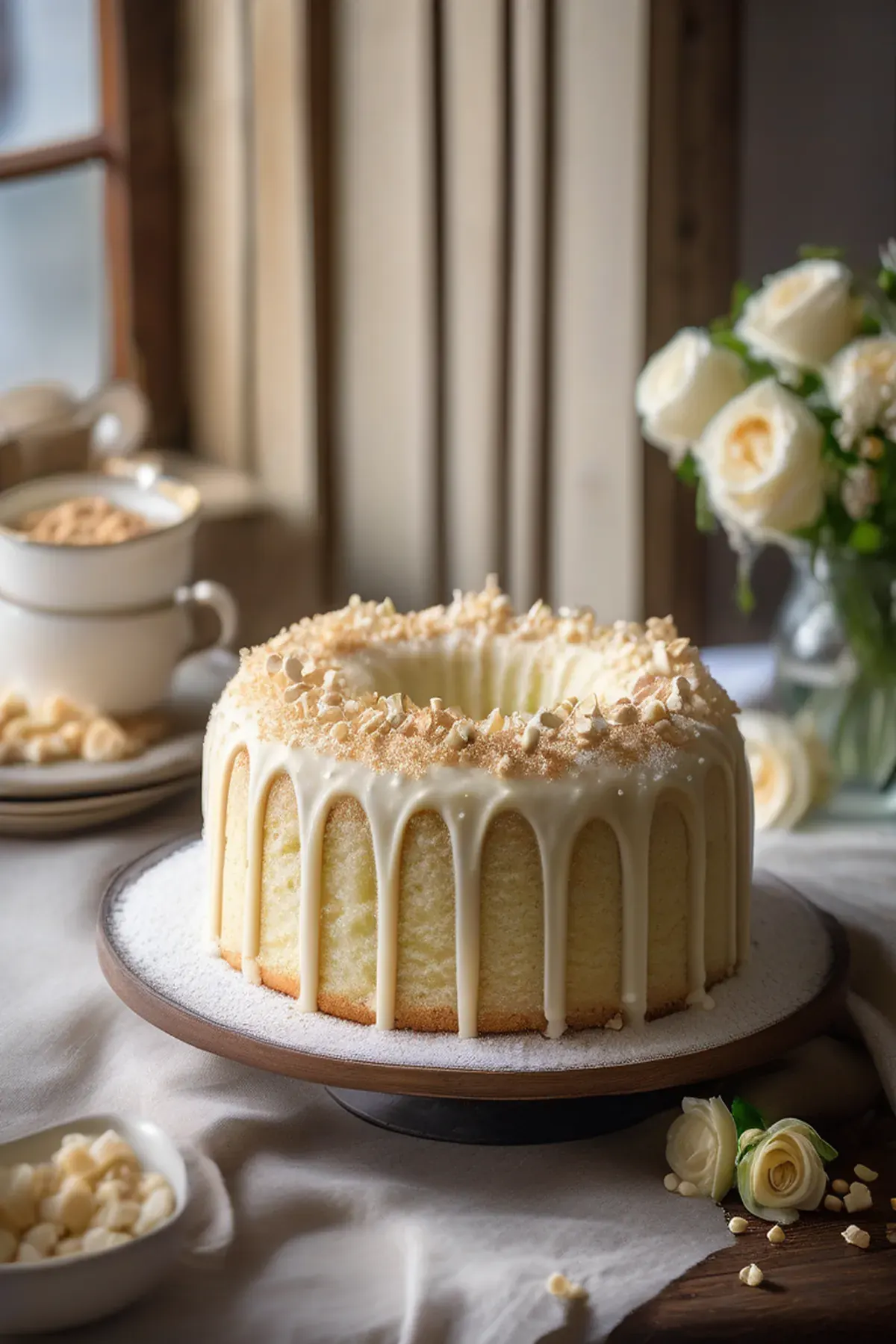 White Chocolate Chiffon Cake