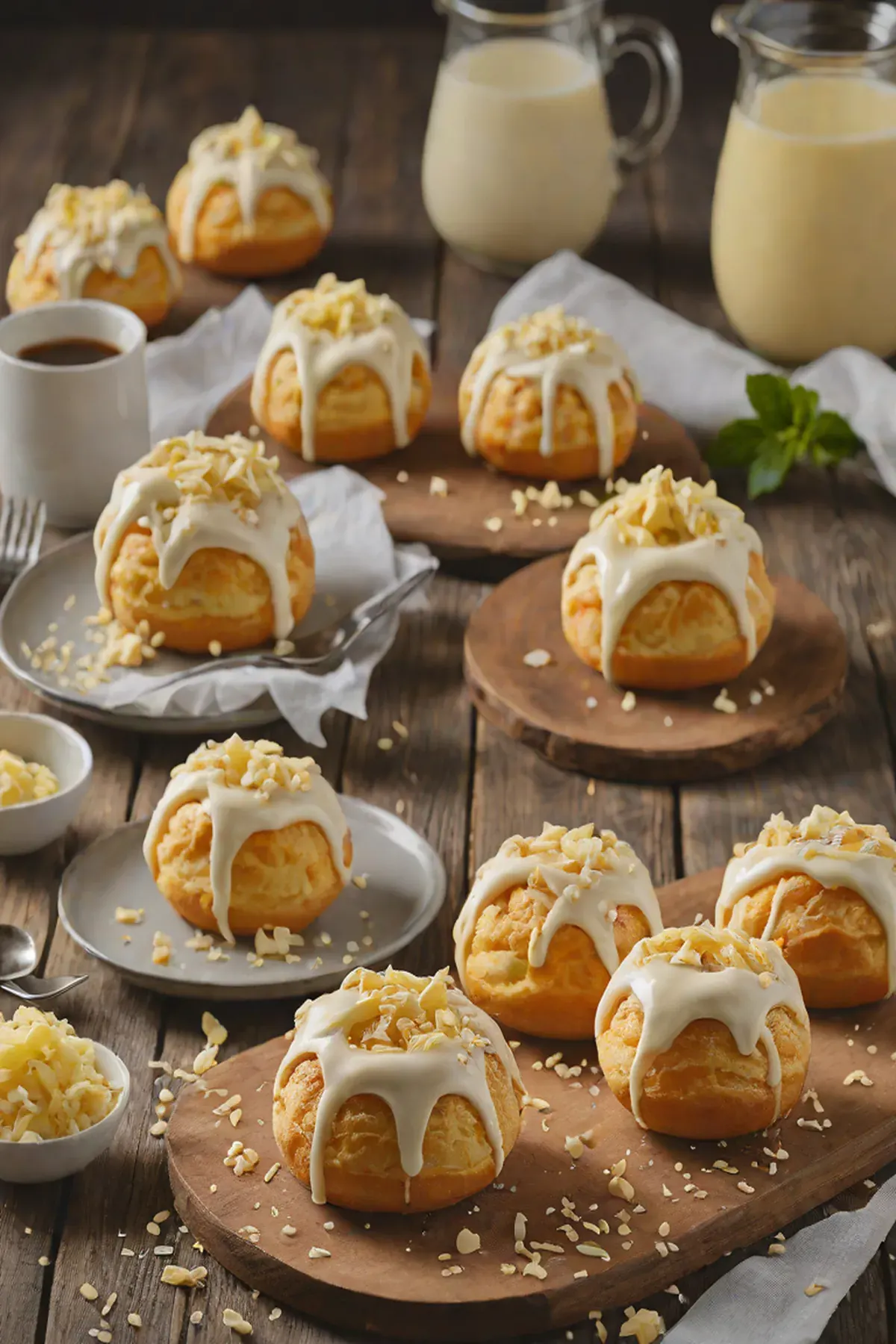 White Chocolate Choux Buns