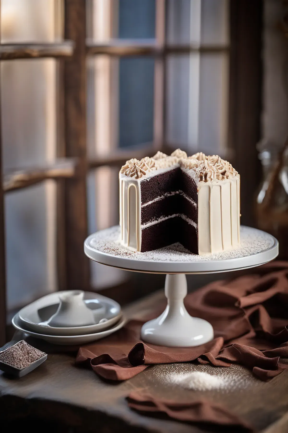 White Chocolate Devil's Food Cake