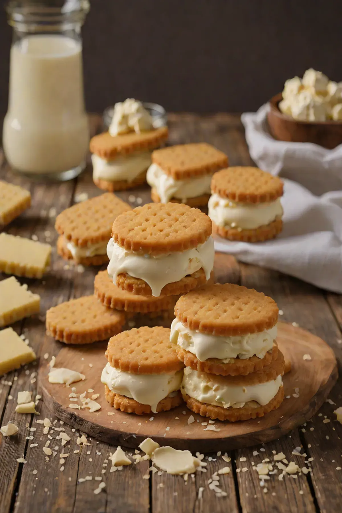 White Chocolate Ice Cream Sandwich
