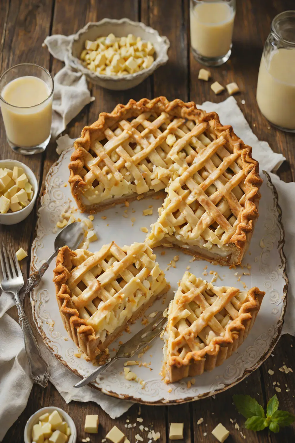 White Chocolate Lattice Pie