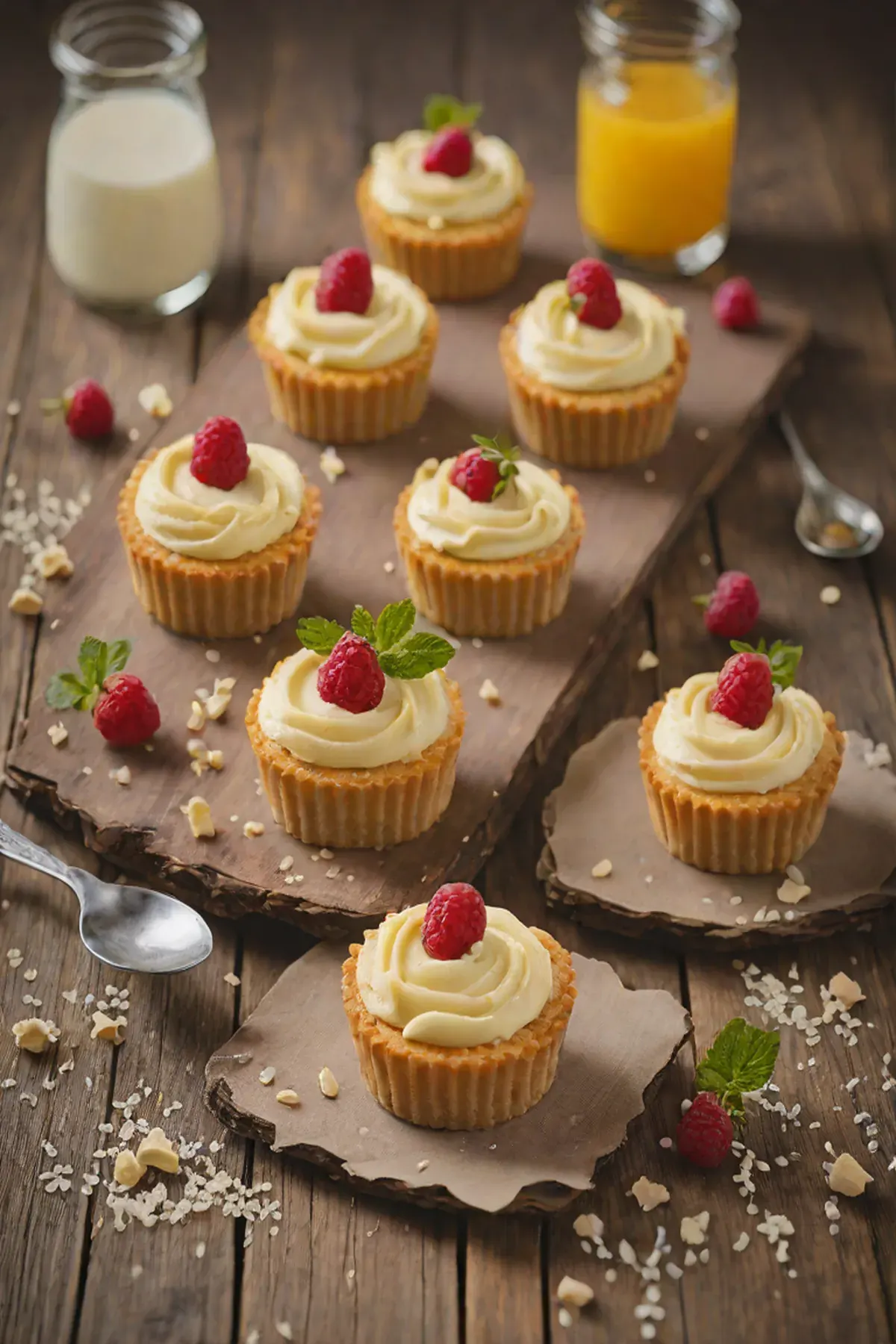 White Chocolate Mini Cheesecakes