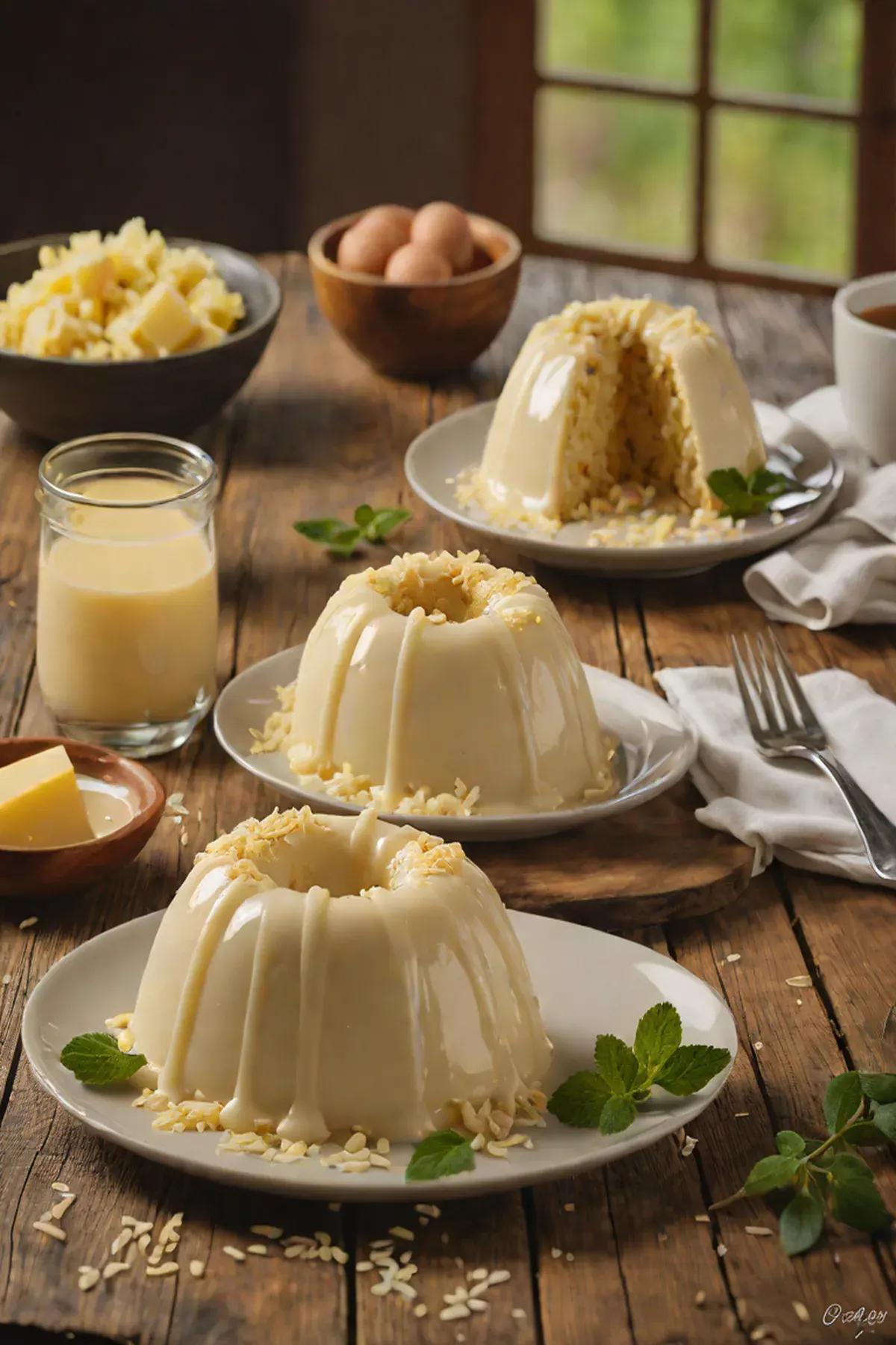 White Chocolate Steamed Pudding