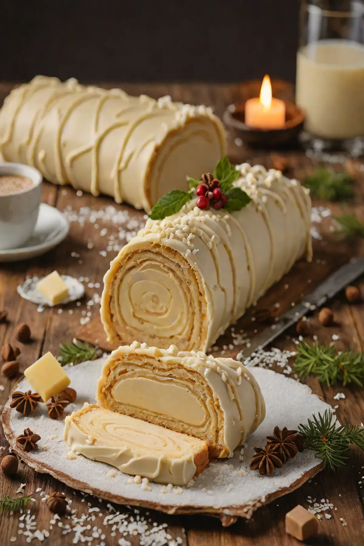 White Chocolate Yule Log
